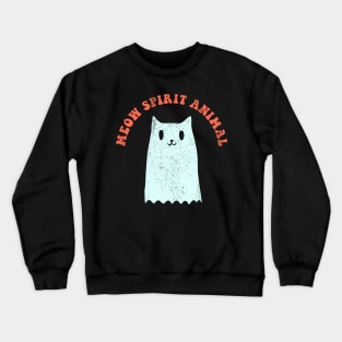 Meow Spirit Animal - Halloween Cat Crewneck Sweatshirt